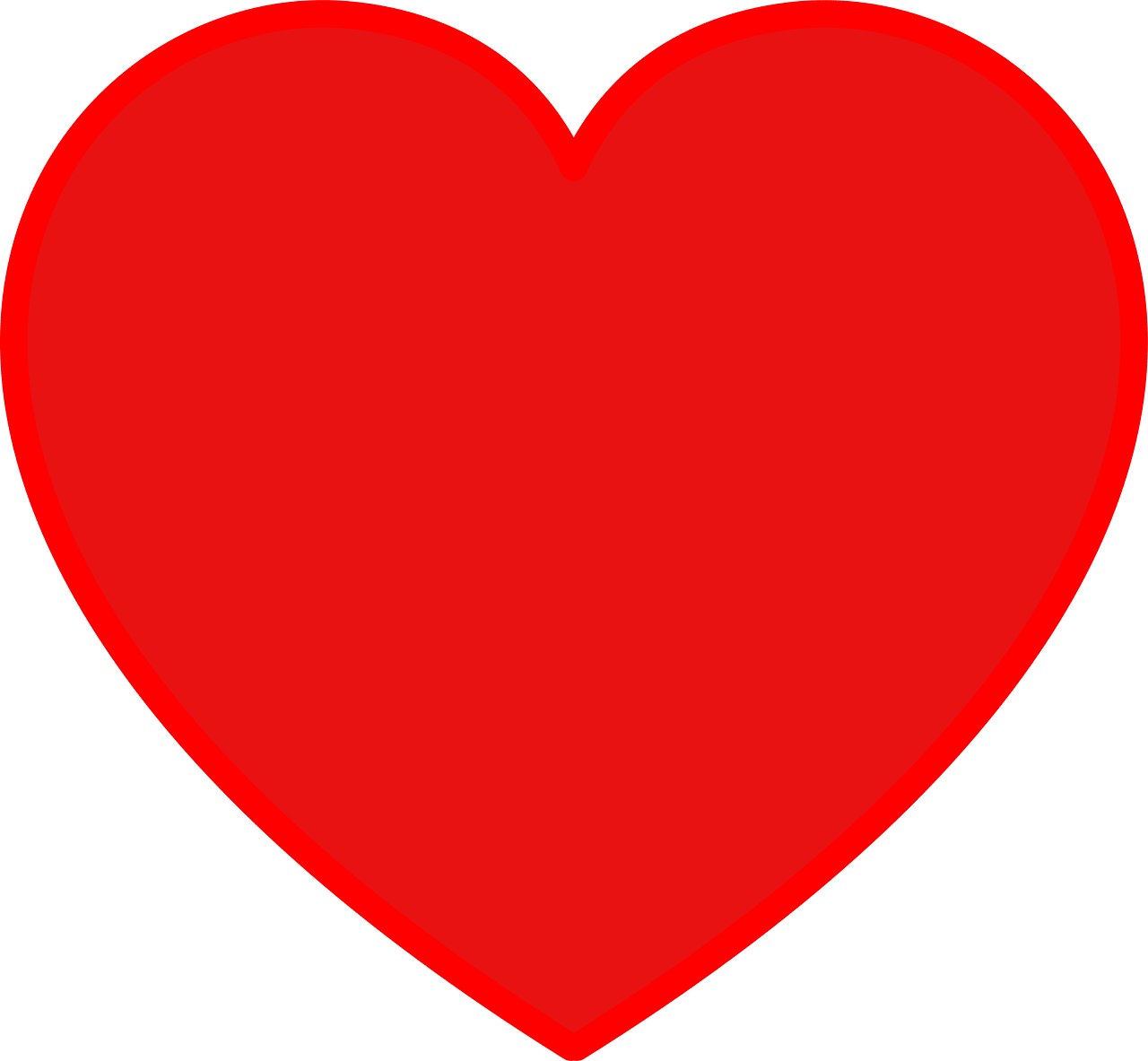 Simple Red Heart Icon - Free Download & Vector