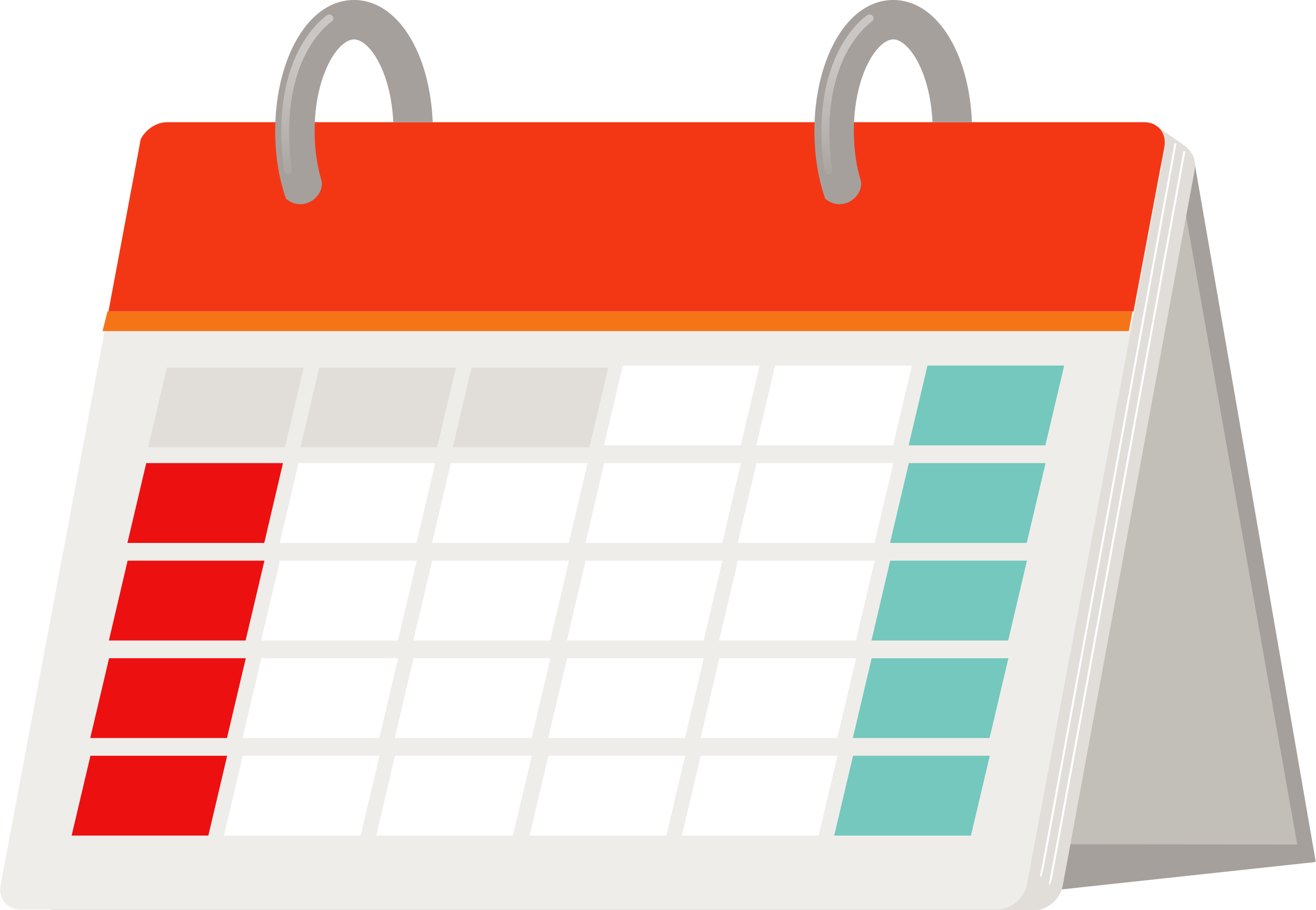 Standing Desk Calendar Illustration | Free Vector Icon