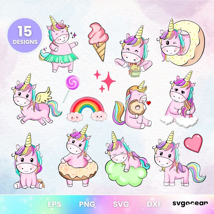 Cute Unicorn Clipart Kids Holidays Goods Happy Clip Art Unicorn - Clip ...