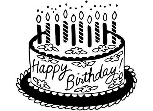 Happy birthday svg, birthday cut file, birthday cake topper