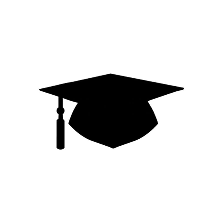 Graduate Cap Logo University Mortarboard Stock Illustration