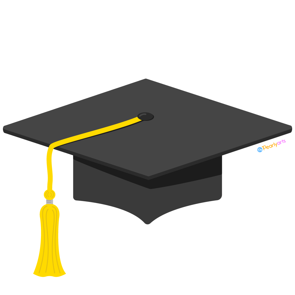 Watercolor Graduation Cap Clipart, Sublimation PNG