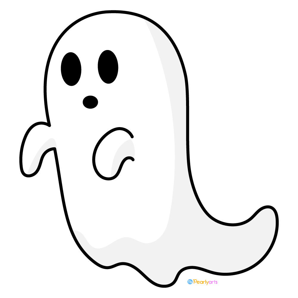 Kawaii cute ghost clipart doodle element happy Vector Image - Clip Art ...