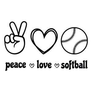 Softball Heart Sublimation Design PNG Sport Clip art Clipart School Team Sublimation PNG