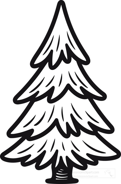 Holiday Outline Clipart Christmas Tree With No Decorations Clip Art