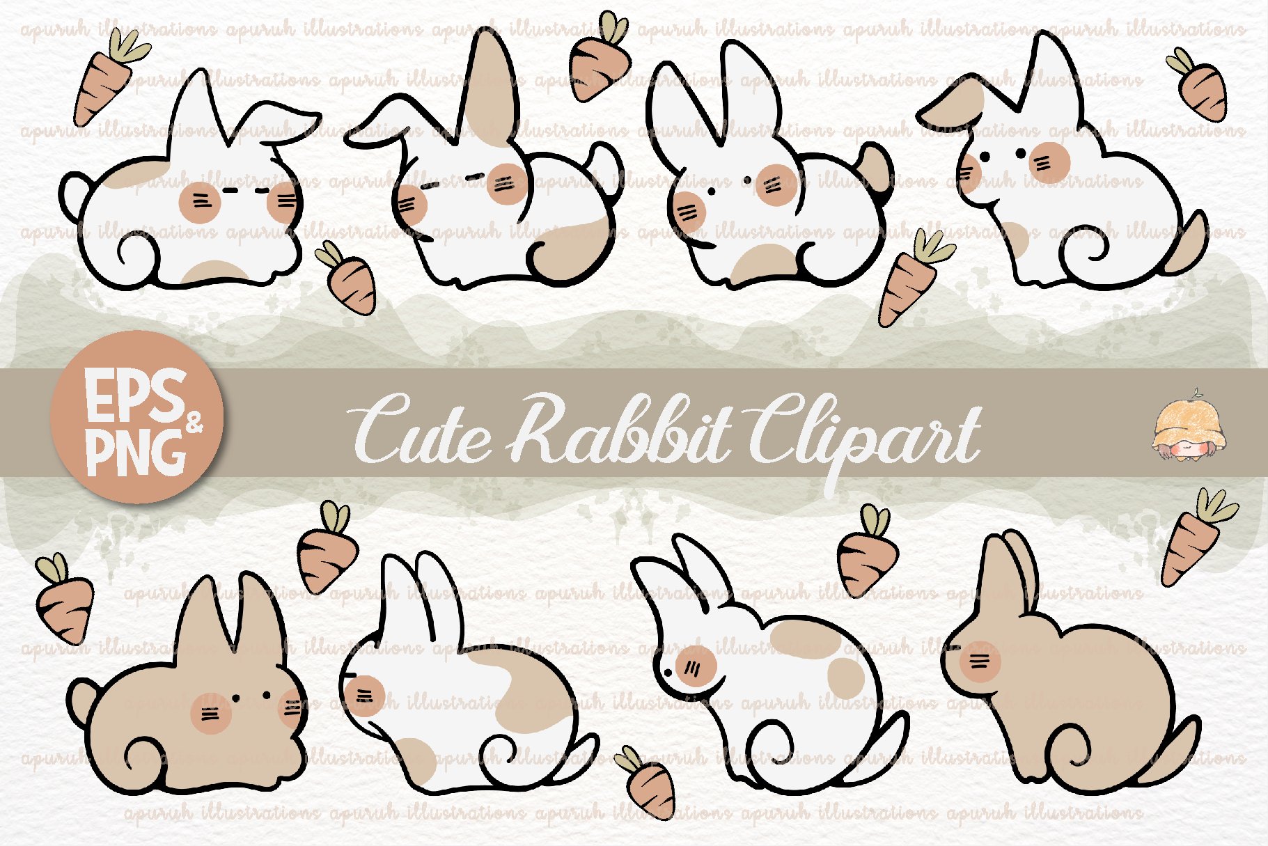 Rabbit clipart transparent background 24029953 PNG