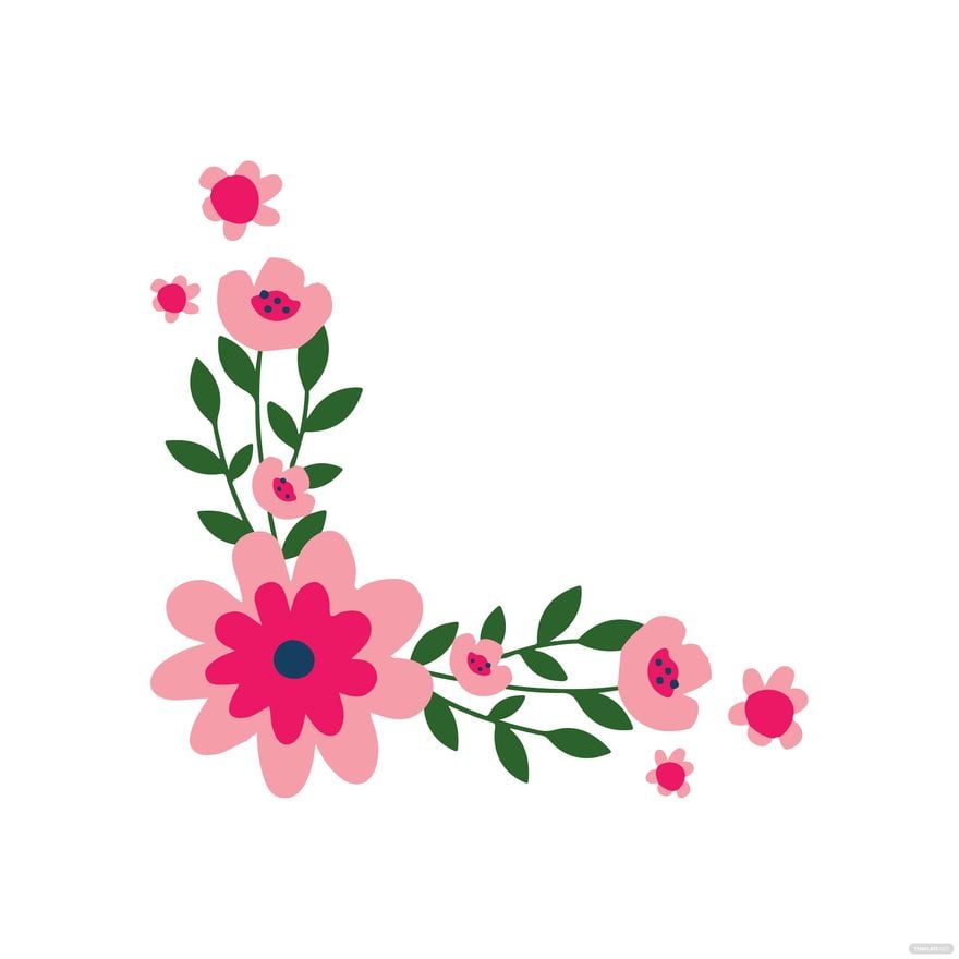 Spring Flower Clipart Colorful Flowers Clip Art Floral Etsy Clip