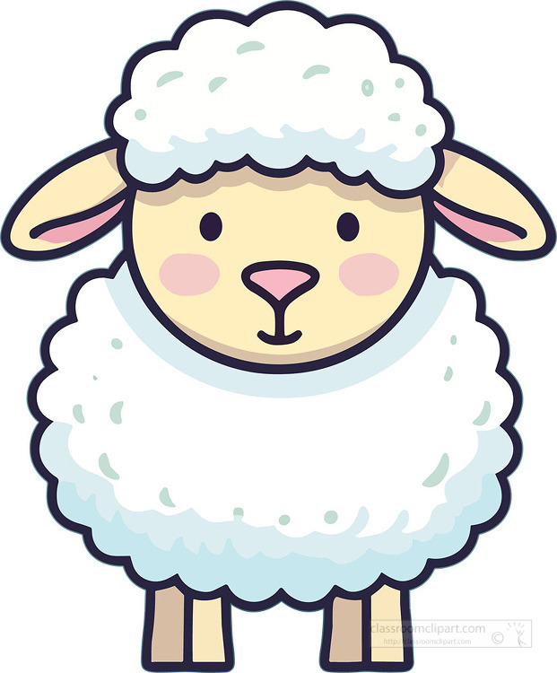 Sheep Clipart Domesticated Sheep Standing On All Fours Clip Art Library