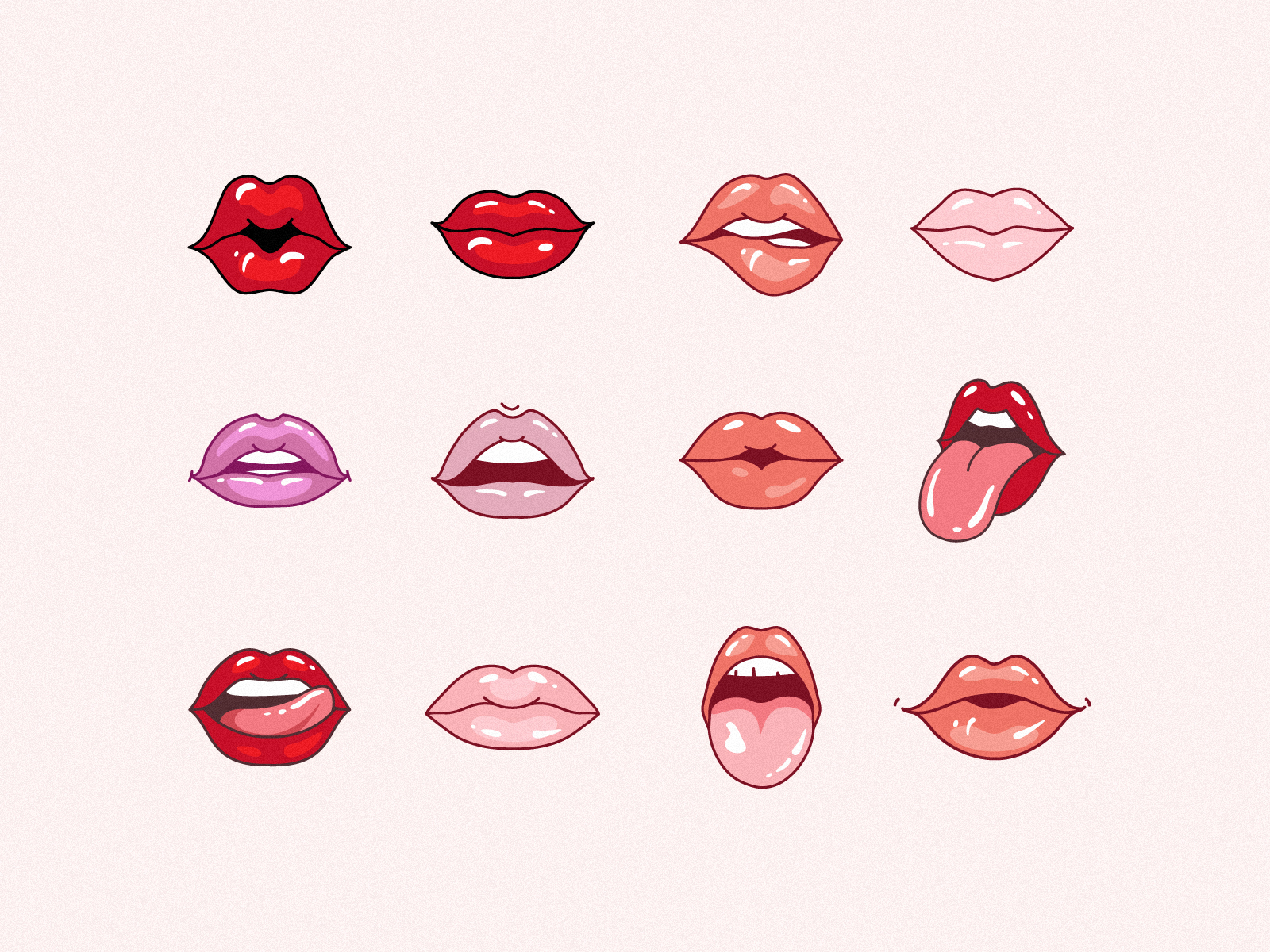 Red Dripping Lips SVG Biting Lips svg cut file Clip Art Library