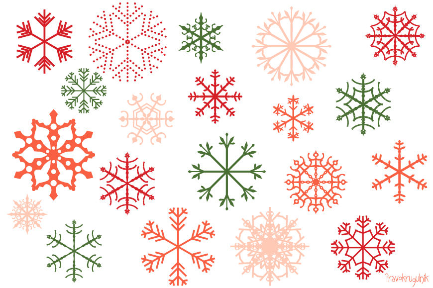 Snowflake SVG Bundle, Snowflakes Design Cut and Clipart Files