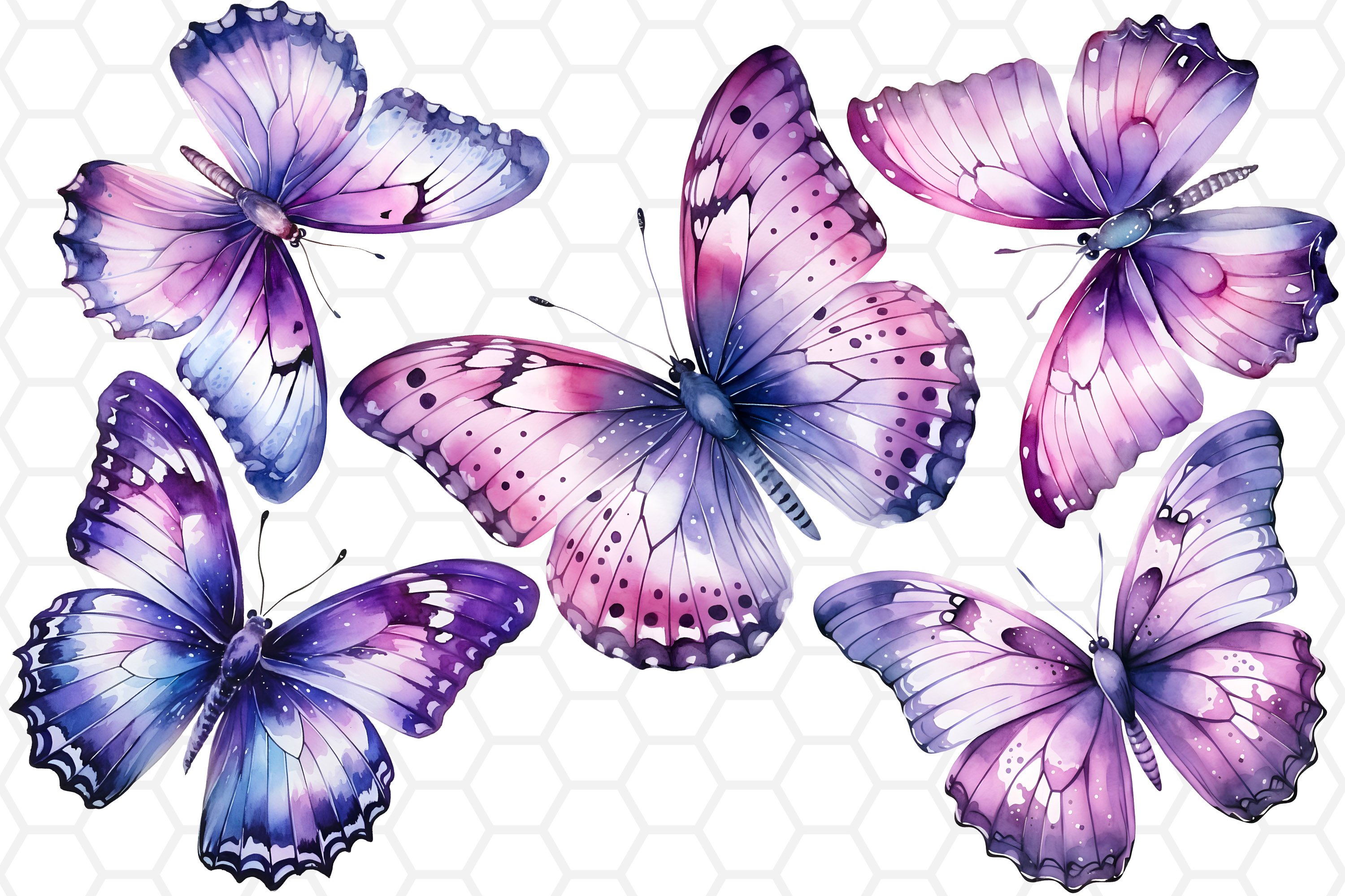 Butterflies Clip Art Pastel Set (Digital Use Ok!) Clip Art Library