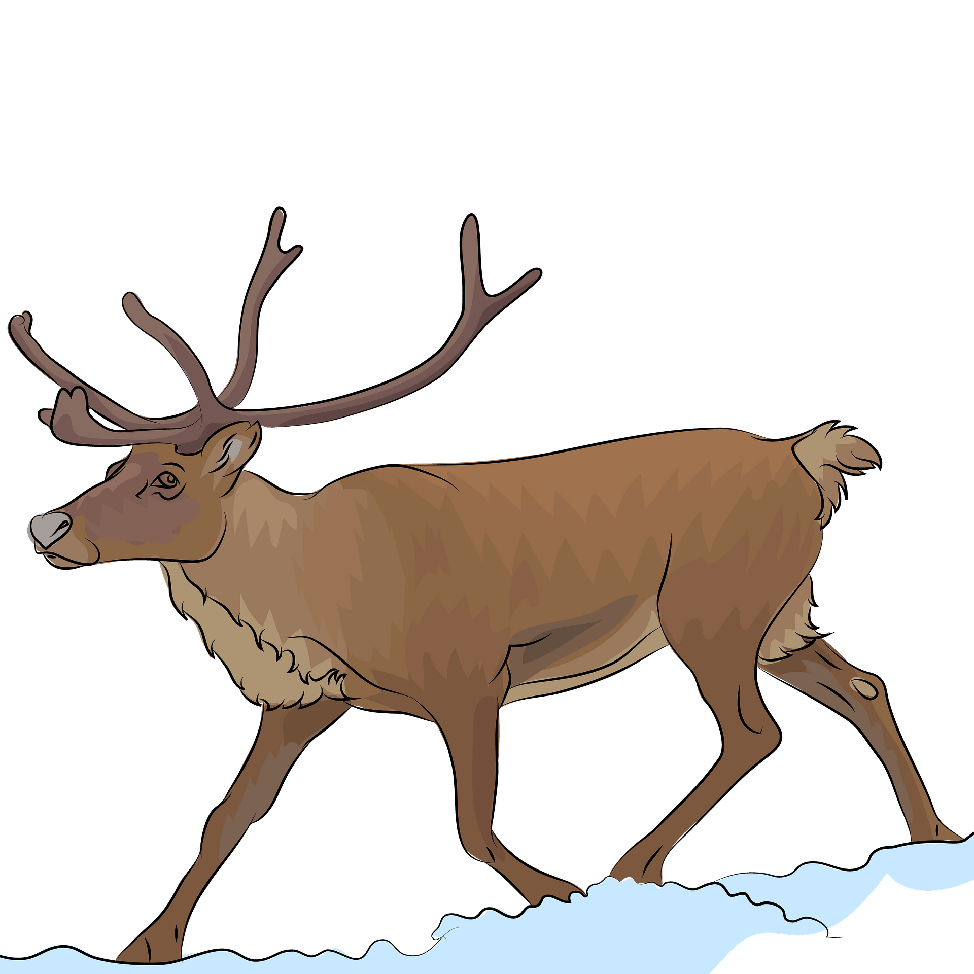 Seamless reindeer clipart simple Royalty Free Vector Image - Clip Art ...