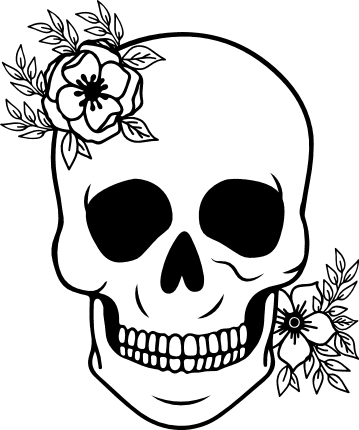 Simple Skull Silhouette Clip Art - Clip Art Library