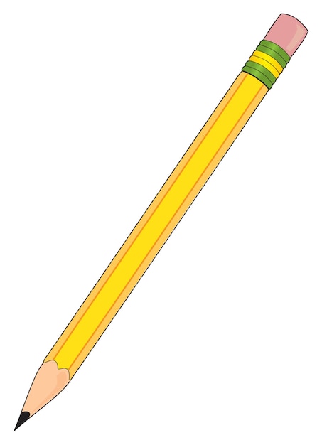 School Clipart-cute cartoon style spiral notebook with a pencil