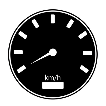 Speedometer linear icon. Thin line illustration. Dashboard 