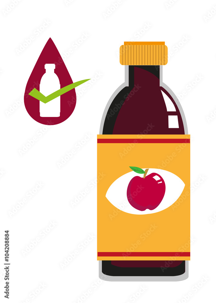 Apple Cider Vinegar Apple Cider Vinegar Bottle PNG Clipart Apple