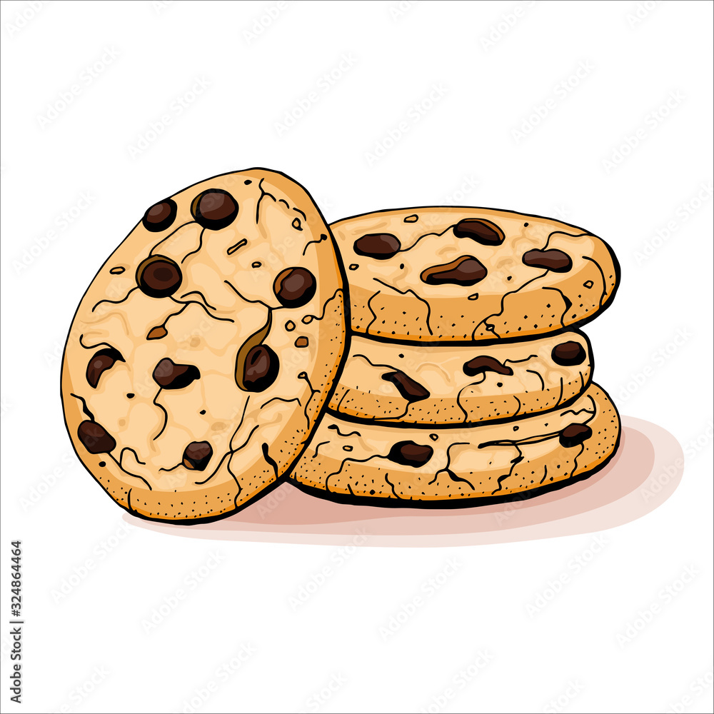 Cute Cookies Clipart, Cookie clip art, sweets clipart, for personal and ...