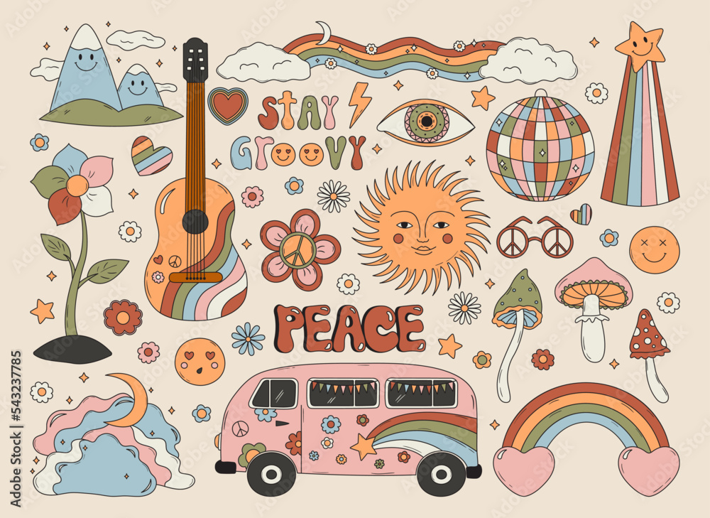 hippie clipart