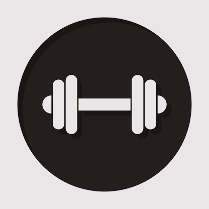 Dumbbells For Exercise Vector Cartoon Set Isolated On A White 