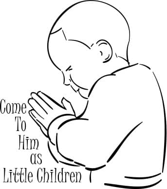 children praying hands clipart