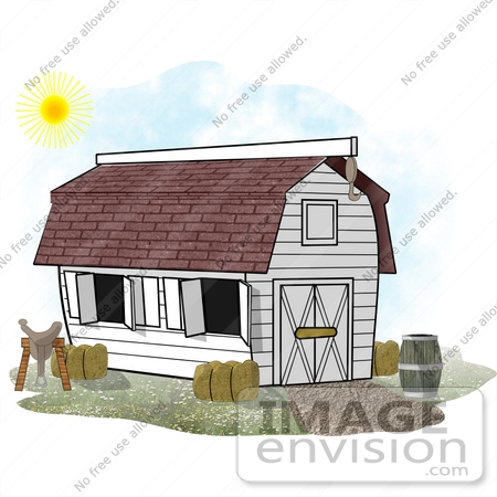 SVG Horse Stable Vector Illustration Graphic by Evoke City 