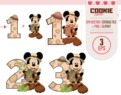 Mickey Safari PNG Mickey Safari SVG Mickey Safari Clipart - Etsy - Clip