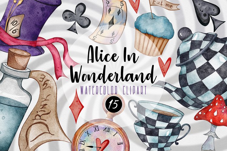 Alice Wonderland Rabbit Clock Stock Illustrations – 301 Alice - Clip ...