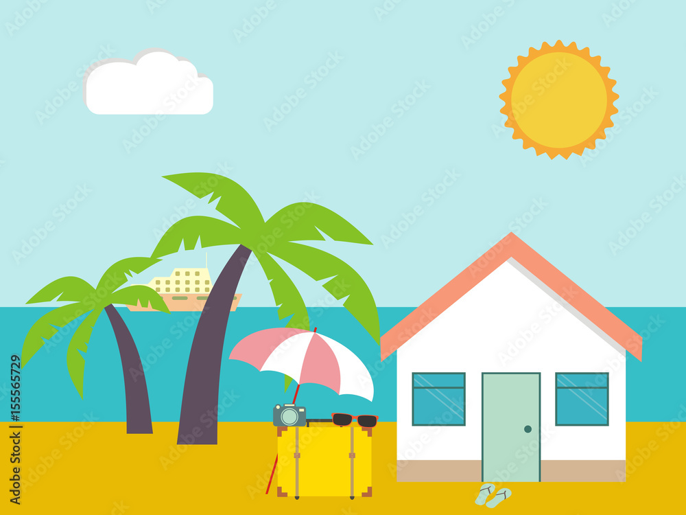 beach house clipart