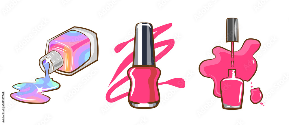Kawaii Nail Polish Clipart