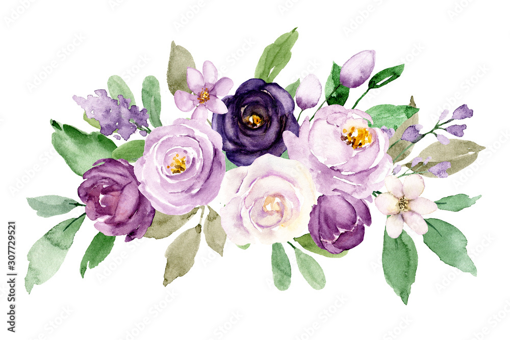 violet flower clipart