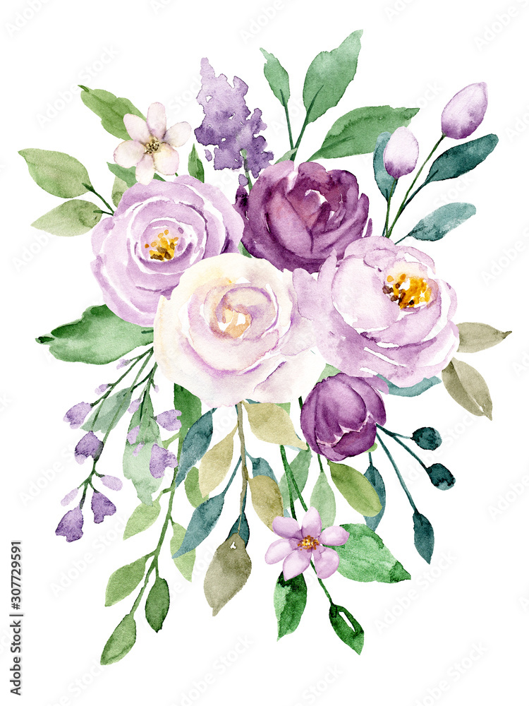 violet flower clipart