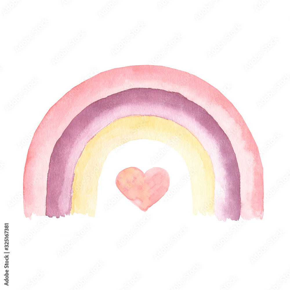 watercolor rainbow clipart