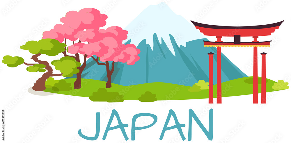 Japan Clipart Vector Pack, Japanese Doodles, Asia Clipart