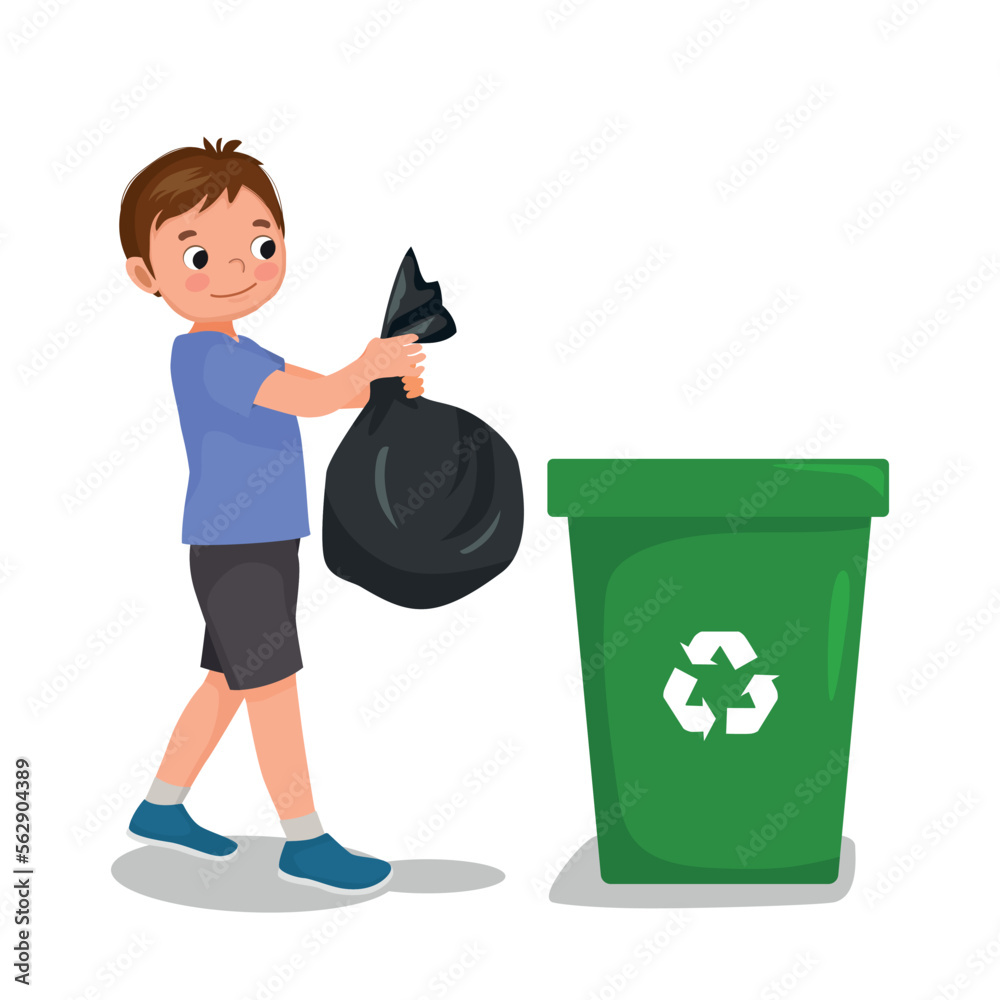 premium-vector-woman-taking-out-the-trash-to-the-can-clip-art-library