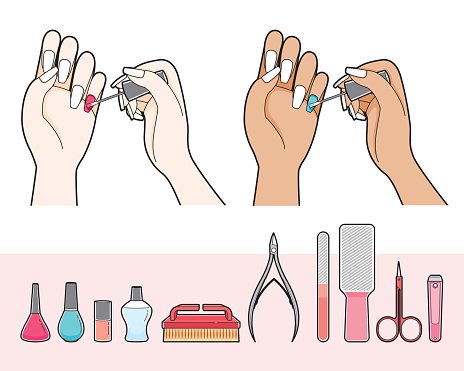 Nail Salon Manicure Outline Vector Icon Set Stock Illustration - Download  Image Now - Beauty, Beauty Spa, Beauty Treatment - iStock
