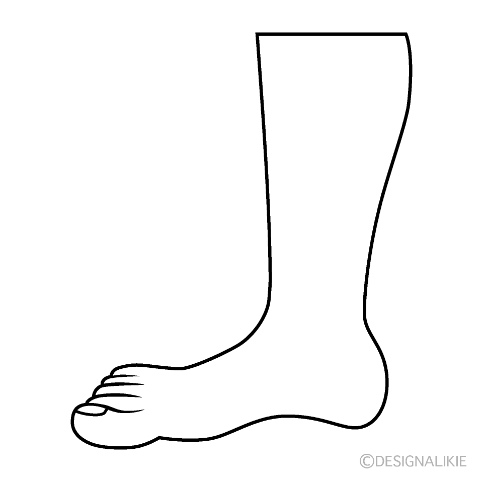 Leg icon. Simple outline style. Human foot, ankle, medical, organs