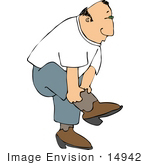 putting on shoes clipart