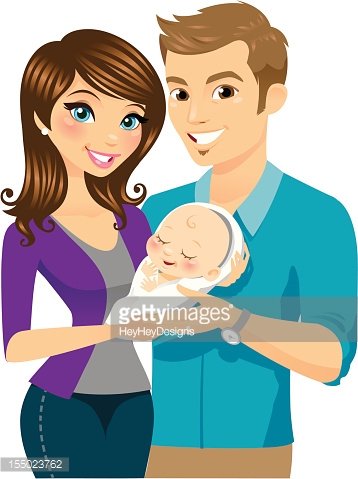Family Clipart-mother holding a baby with head on shoulder