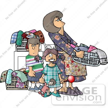 Stay-Home Dad Royalty Free Vector Clip Art illustration -peop3612 