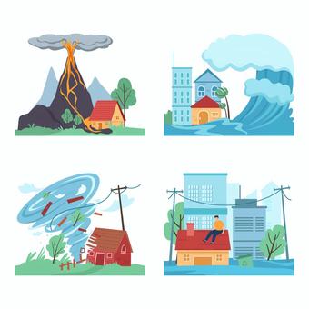 Natural Disasters Icons Photo Realistic Vector Set Royalty Free - Clip ...