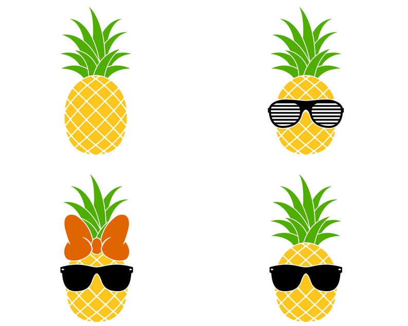 Pineapple Clipart, Cute Pineapple Clip Art , Sunglasses Clipart 