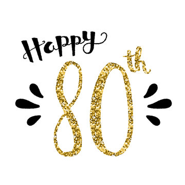 80th birthday clipart