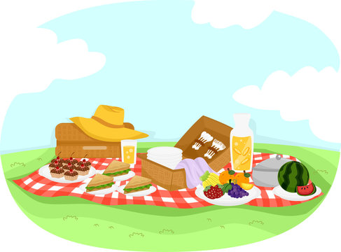 picnic food clipart