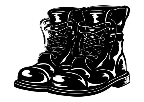 military boots clipart