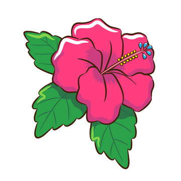 Plant Outline Clipart-hibiscus flowr black outline - Clip Art Library