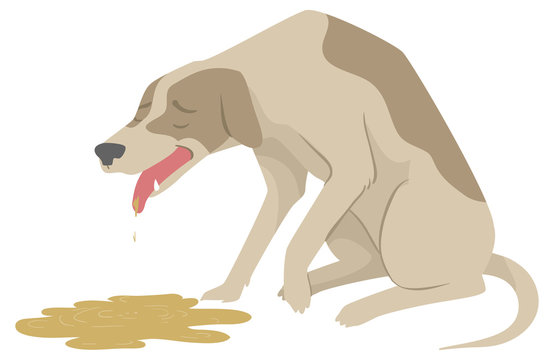 sick dog clipart