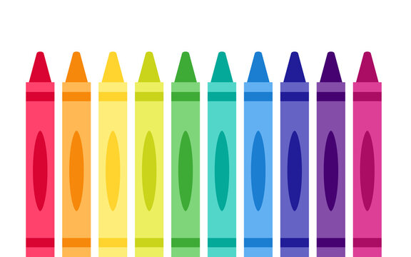 Crayons Clip Art, Colorful Crayons Clipart