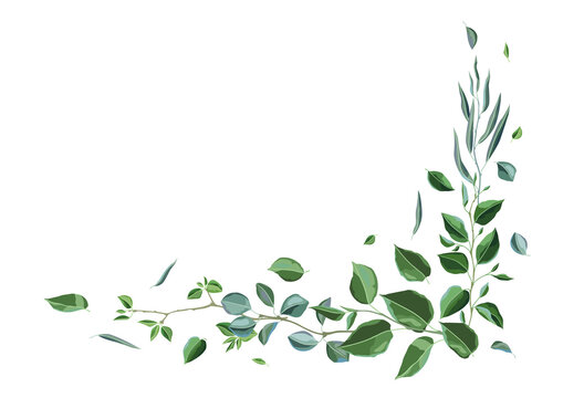 greenery border clipart