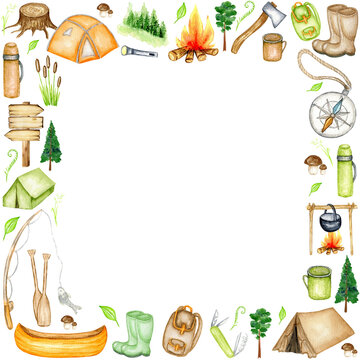 Camping Border Stock Illustrations – 1,455 Camping Border Stock - Clip