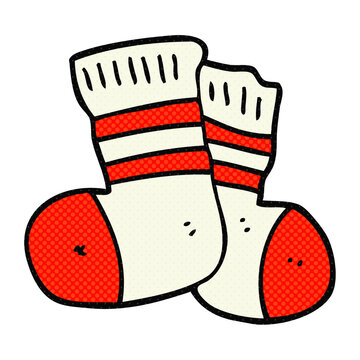 Pair of White and Pink Socks  Sock image, Socks drawing, Pink